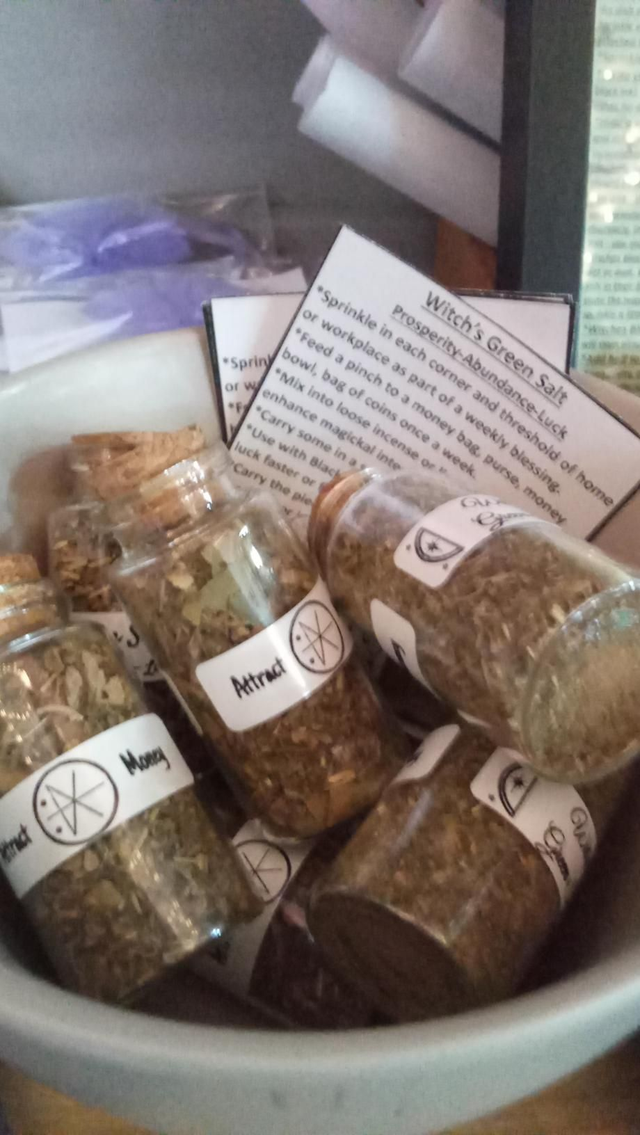 Green Salt Spell Jar