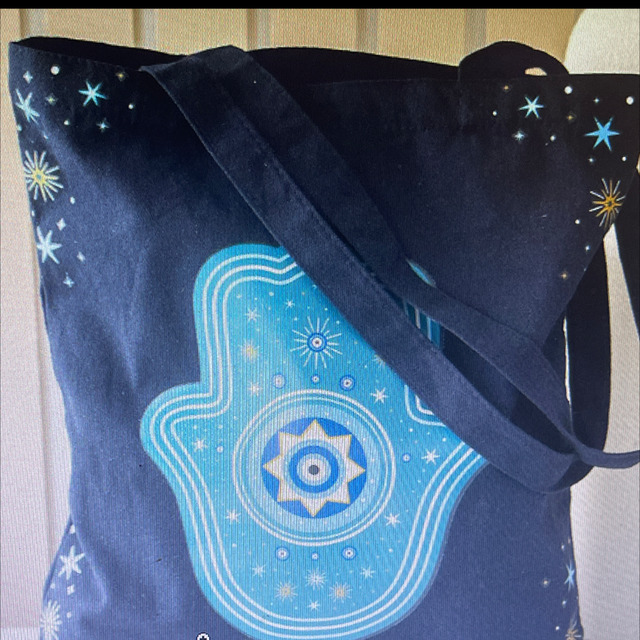 Hands of Hamsa polycotton tote bag
