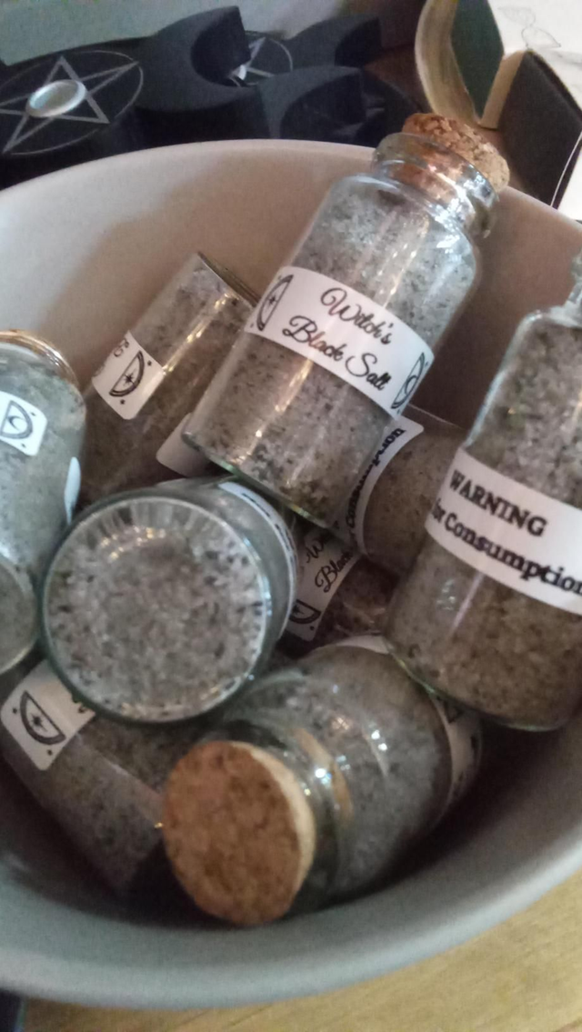 Black Salt Spell Jar