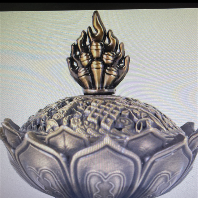 Metal Lotus incense cone holder