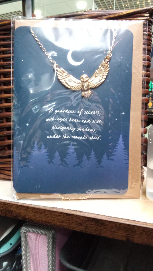 Card Owl Necklace