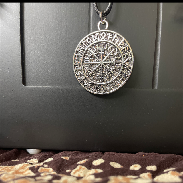 Viking compass necklace