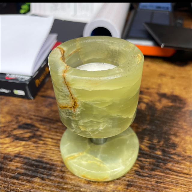 Onyx tea light holder