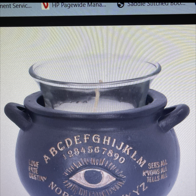 All seeing cauldron candleholder 9 cm