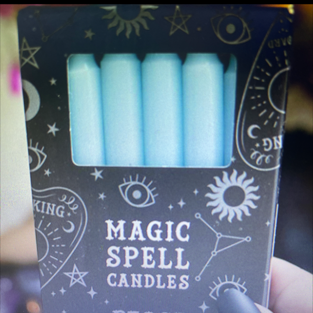Magic spell candles blue