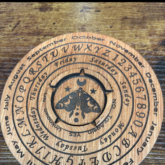 Wooden circle dosing board large