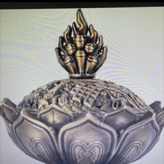Metal Lotus incense cone holder