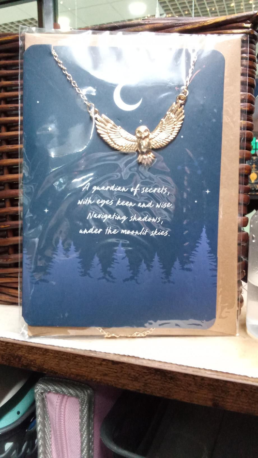 Card Owl Necklace