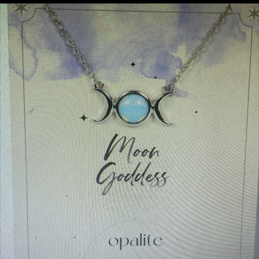 OPolite triple moon necklaces greeting card